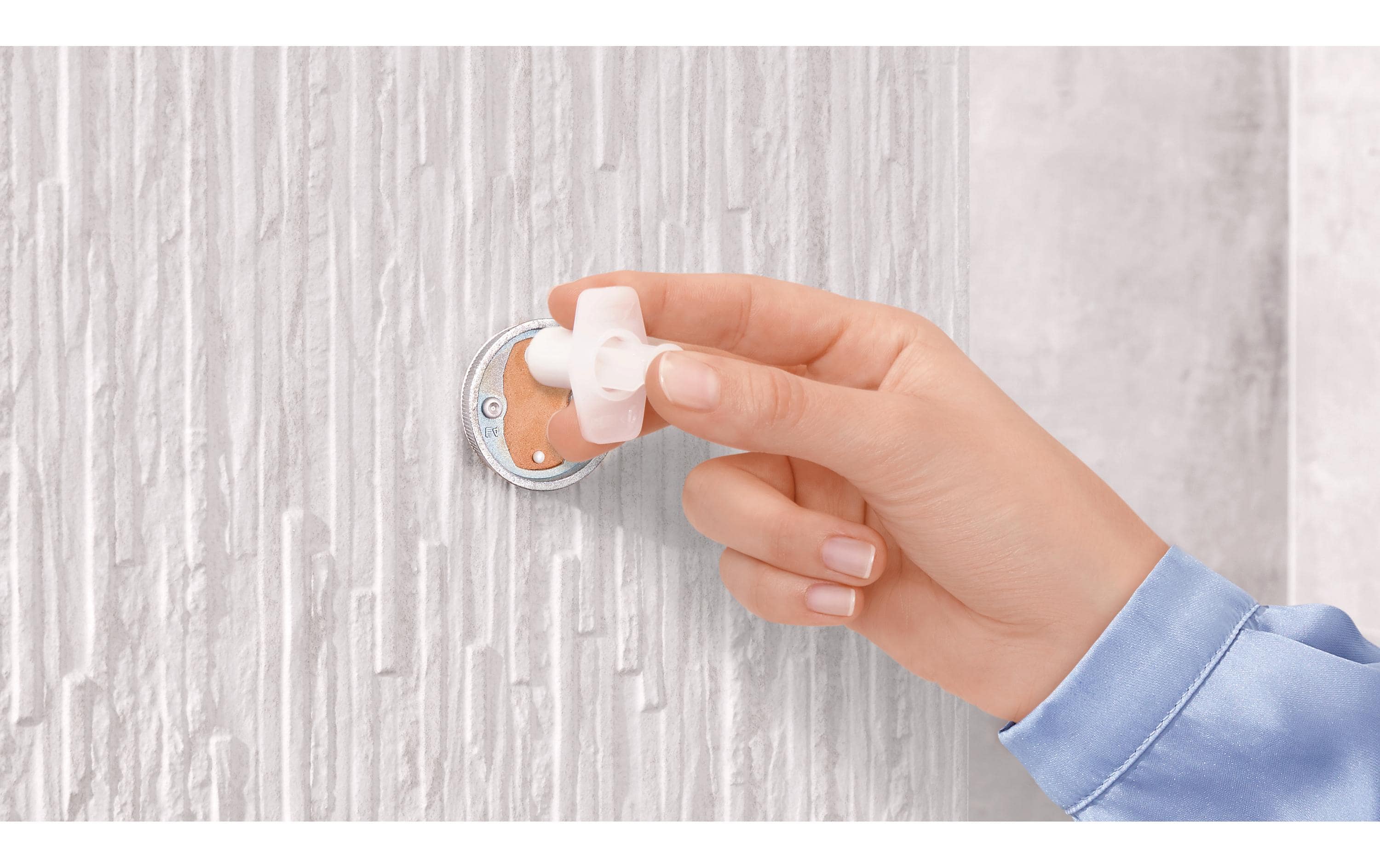 tesa Exxclusiv Glasablage ohne Bohren, silber