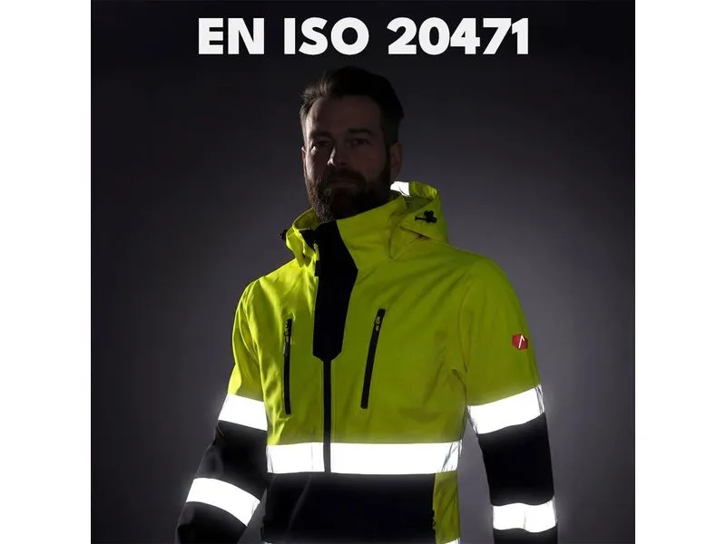 ACE ACE Neon Softshell-Warnjacke – S ACE ACE Neon Softshell-Warnjacke – S