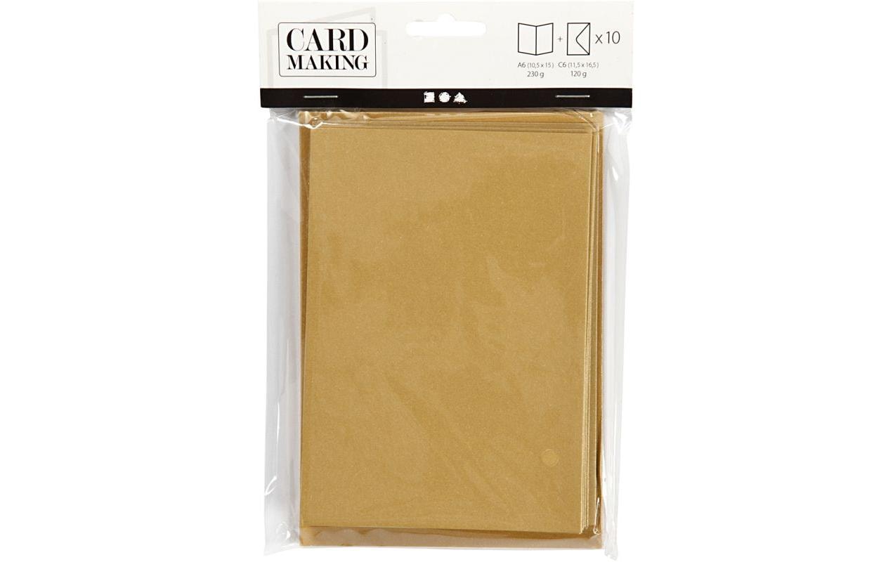 Creativ Company Blankokarte Gold, 10 Stück Creativ Company Blankokarte Gold, 10 Stück