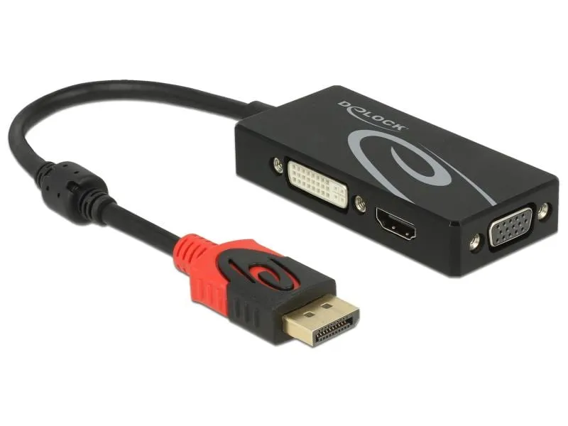 Delock Adapter 4K DisplayPort - HDMI/DVI-I/VGA Delock Adapter 4K DisplayPort - HDMI/DVI-I/VGA