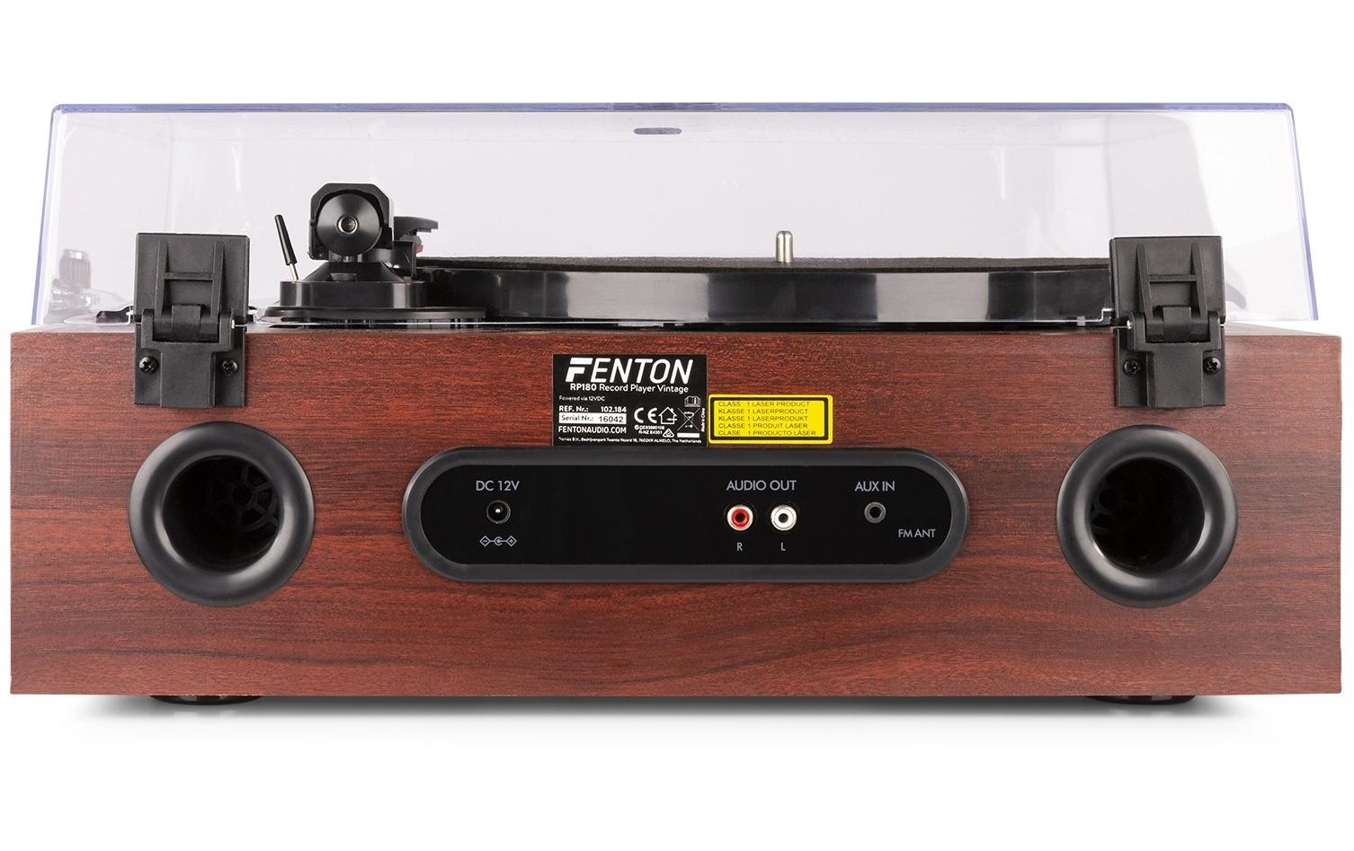 Fenton Plattenspieler mit Bluetooth RP180 Dunkelbraun