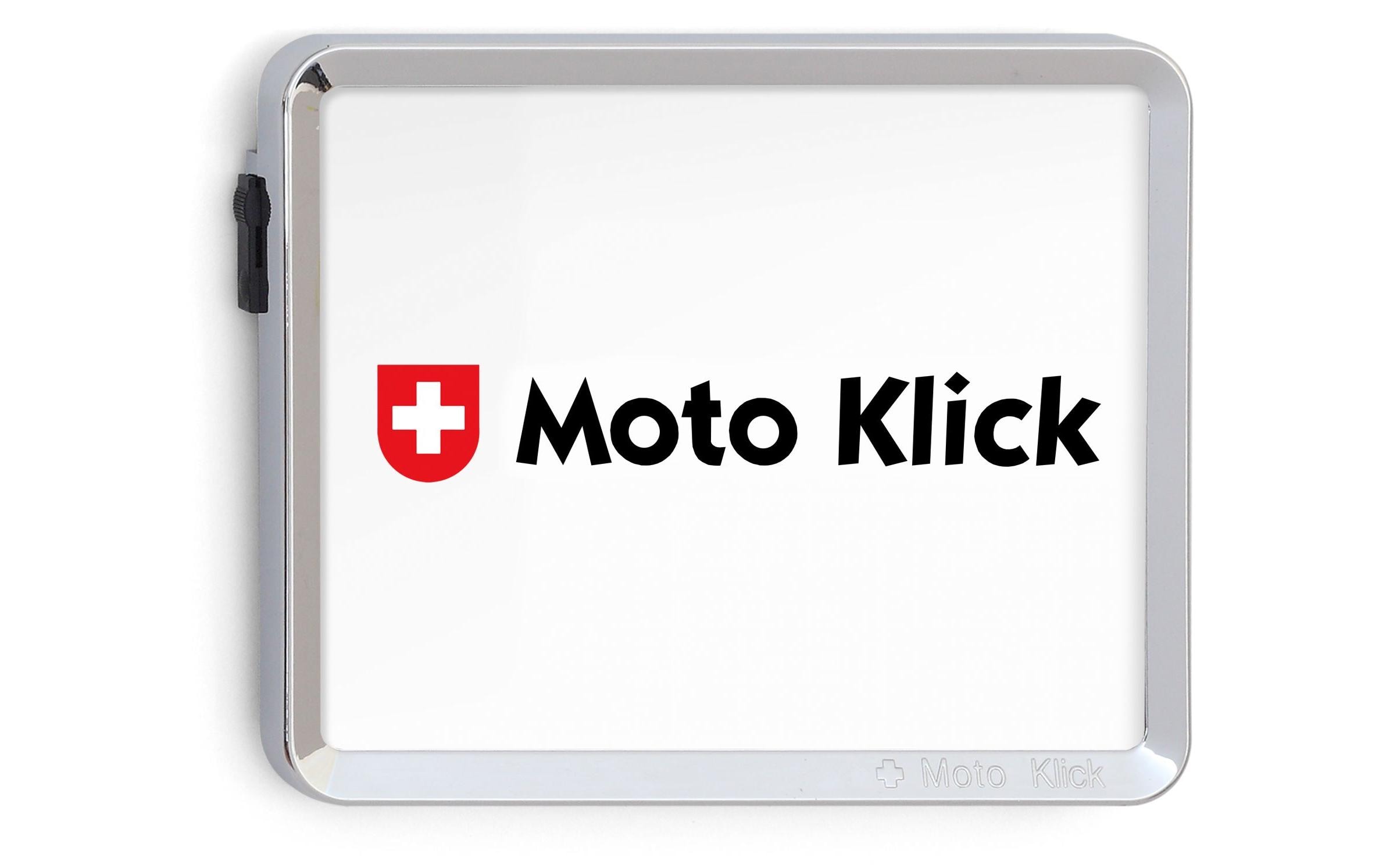 Swiss Klick Kennzeichenhalter Motorrad Chrom Glanz Swiss Klick Kennzeichenhalter Motorrad Chrom Glanz