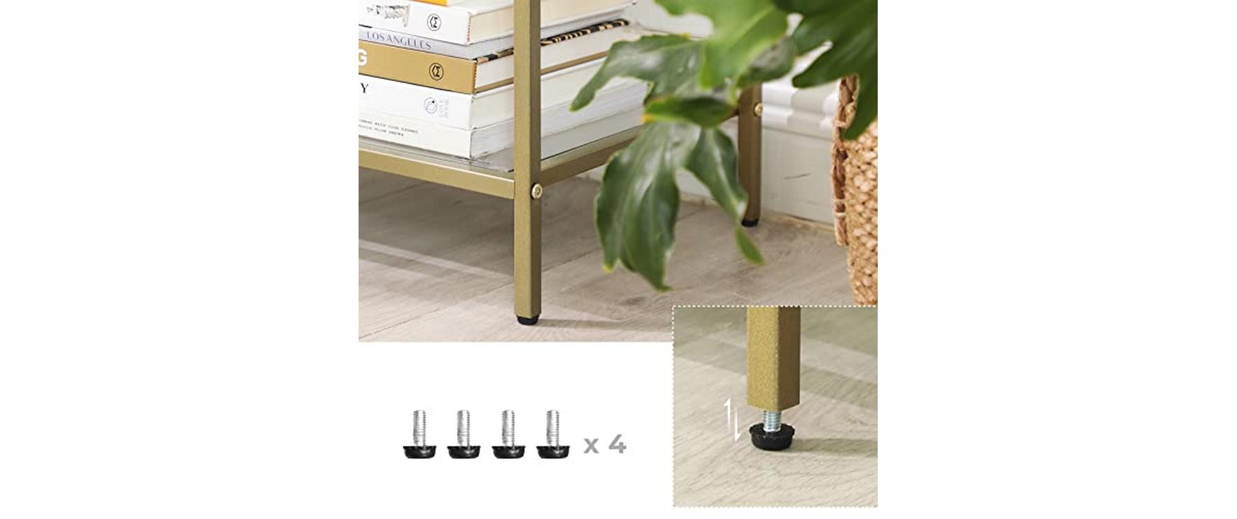 VASAGLE Konsolentisch 100 x 30 x 73 cm, Gold