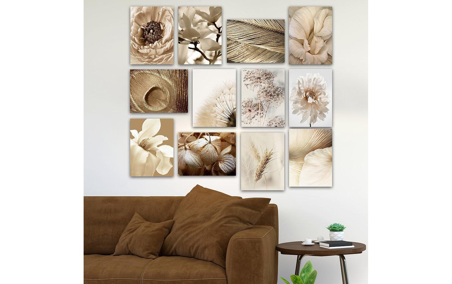 Wallxpert Bild Pflanzen 12 Stück, 20 x 15 cm