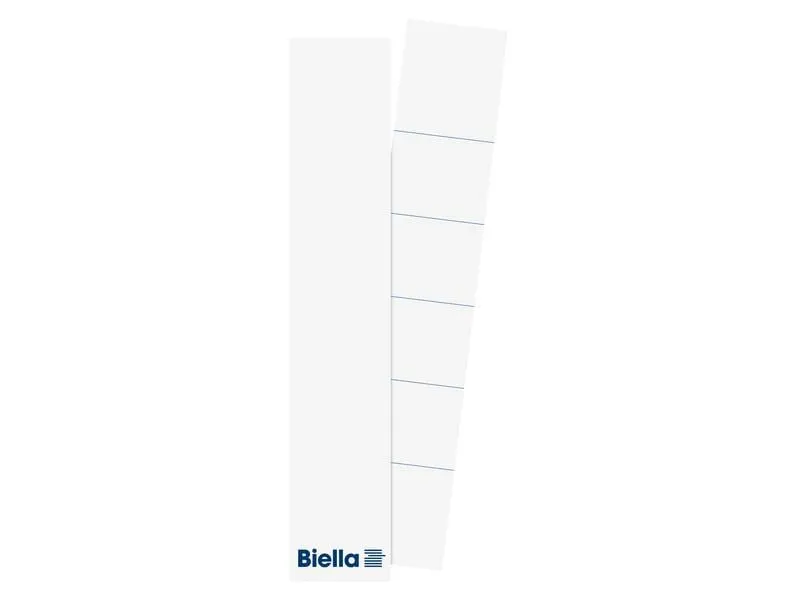 Biella Rückenschilder 2.7 x 14.3 cm, 25 Stück, Weiss