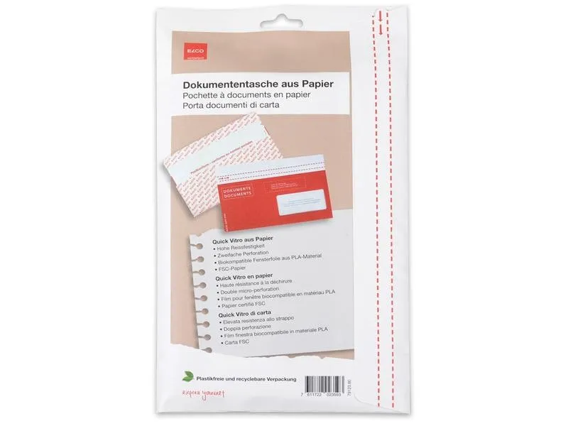 ELCO Dokumententasche C5/6 Fenster rechts 20 Stück ELCO Dokumententasche C5/6 Fenster rechts 20 Stück