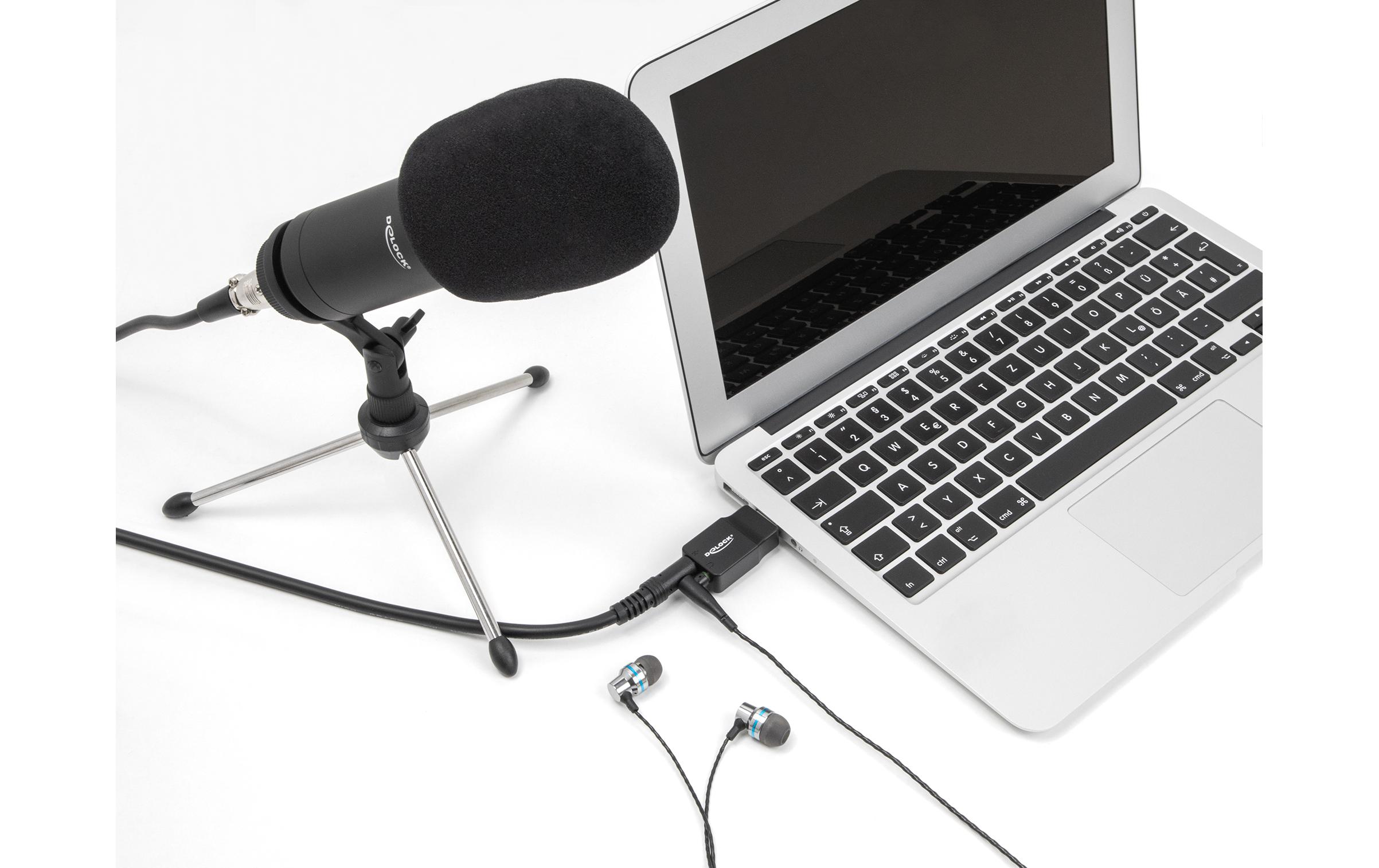 Delock Soundkarte USB-A Stecker - 2x3.5mm Klinke Plug & Play