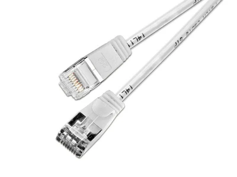 SLIM Slimpatchkabel RJ-45 - RJ-45, Cat 6, U/FTP, 10 m, Weiss SLIM Slimpatchkabel RJ-45 - RJ-45, Cat 6, U/FTP, 10 m, Weiss