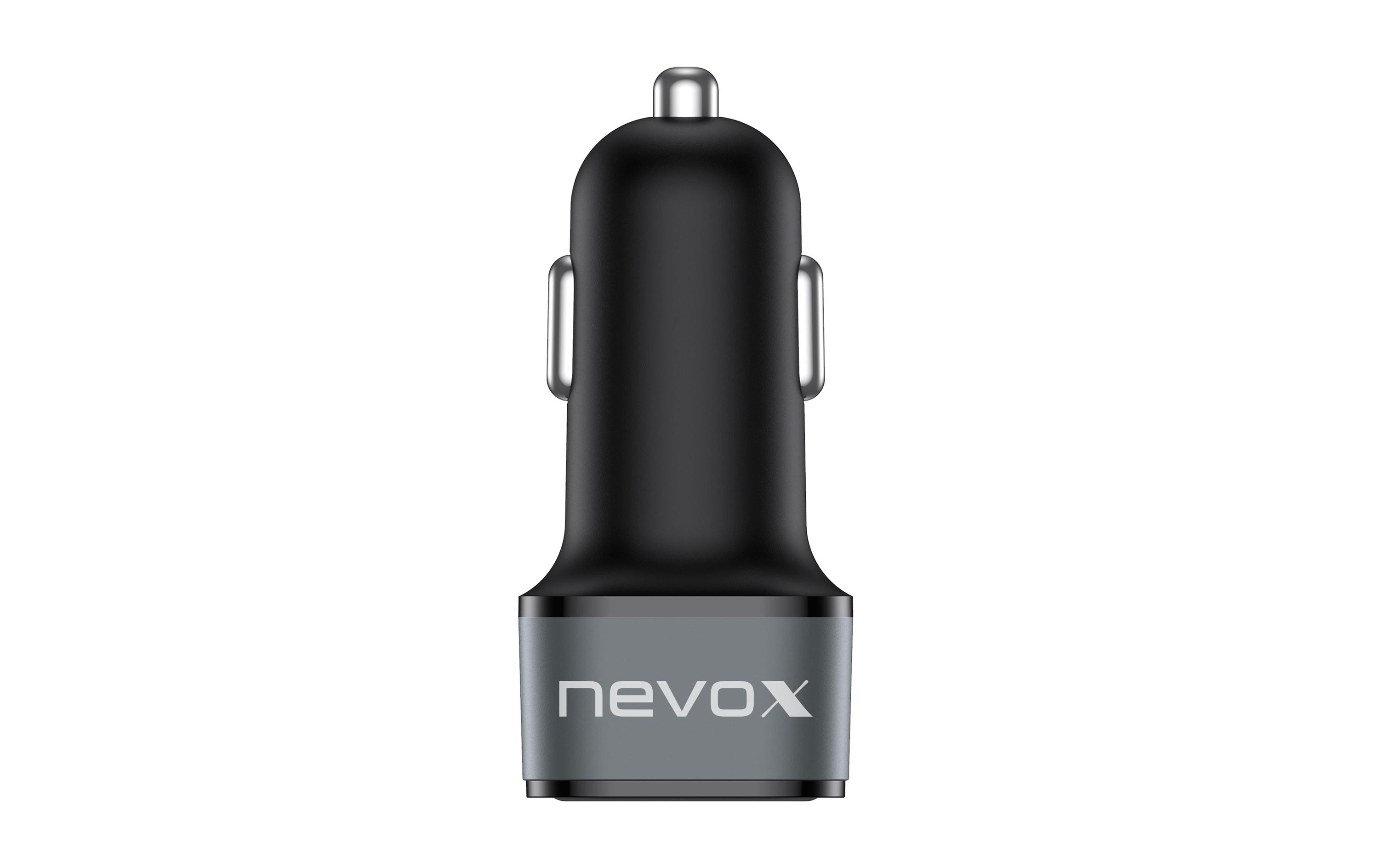 Nevox Autoladegerät Dual USB-C + USB-A 48W