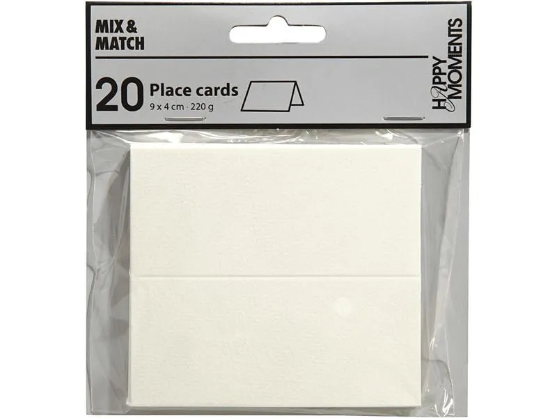 Creativ Company Tischkarte 9 x 4 cm, 20 Stück, Weiss Creativ Company Tischkarte 9 x 4 cm, 20 Stück, Weiss