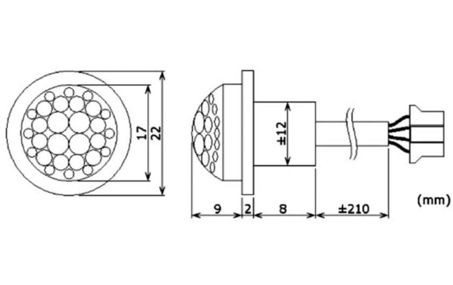 Perel PIR Bewegungsmelder zum Einbauen - 12 V DC EMS114