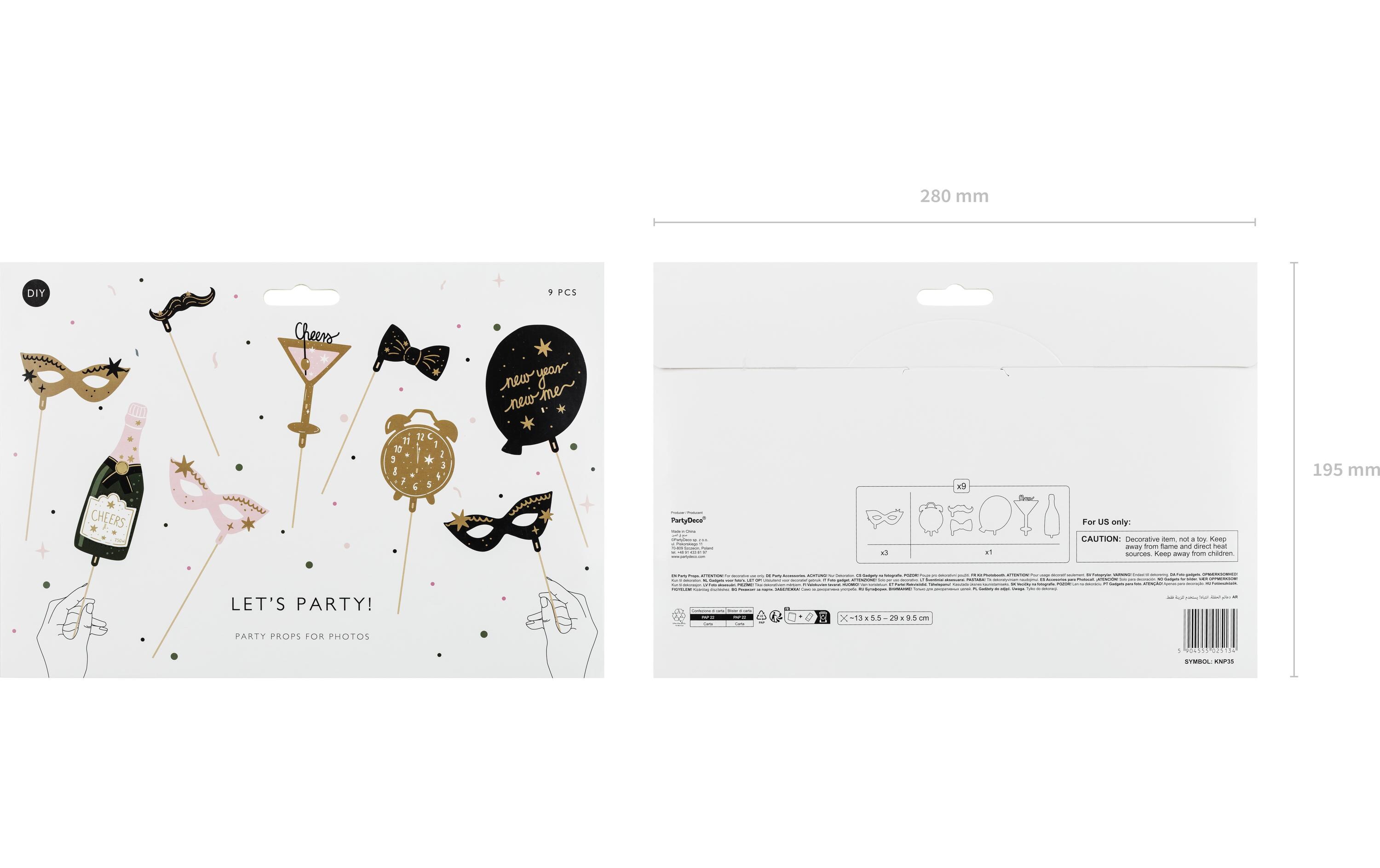 Partydeco Partyaccessoire Photo Booth Lets Party