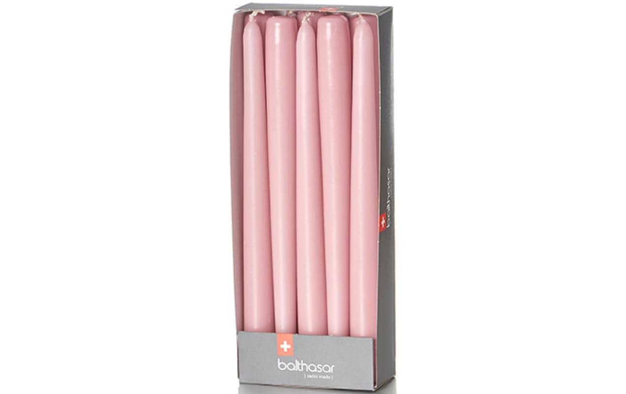 balthasar Etoilekerze 24 cm x 2.2 cm, Altrosa, 10 Stück