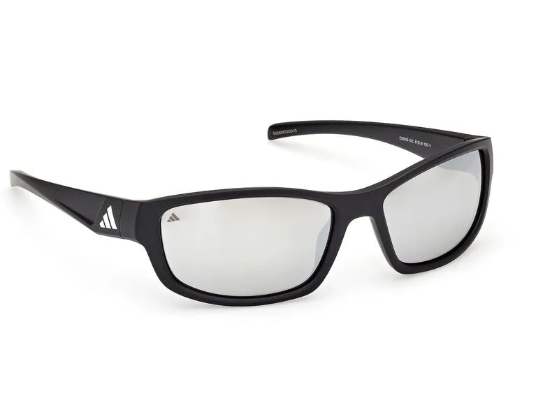 adidas ES0005 Sport Sonnenbrille Matte Black, Smoke Mirror