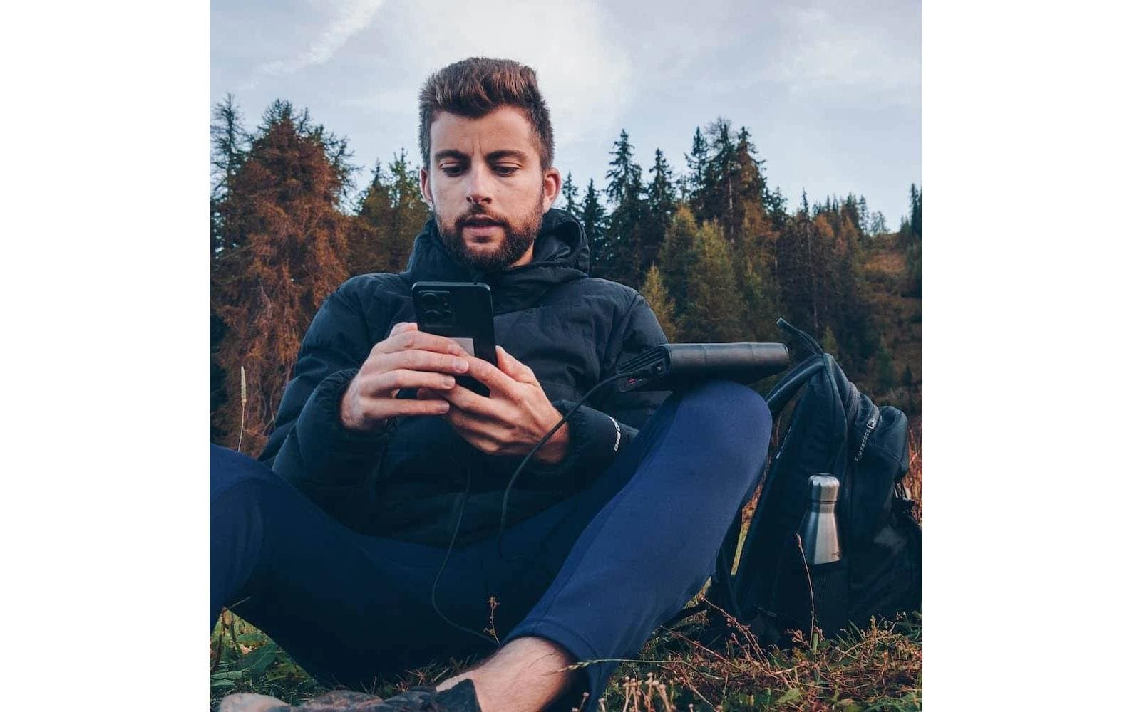 SunSlice Powerbank Electron 8W Sol – Schwarz, 10000 mAh