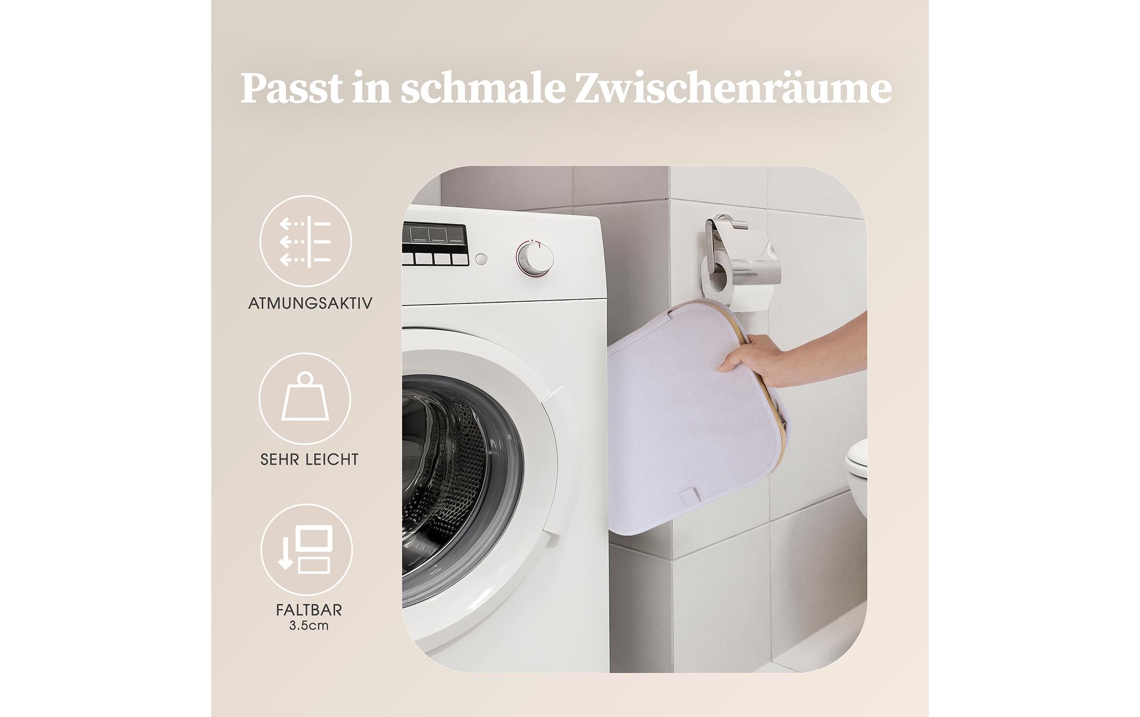 Hennez Wäschekorb Adrian 40 l, Grau/Nature