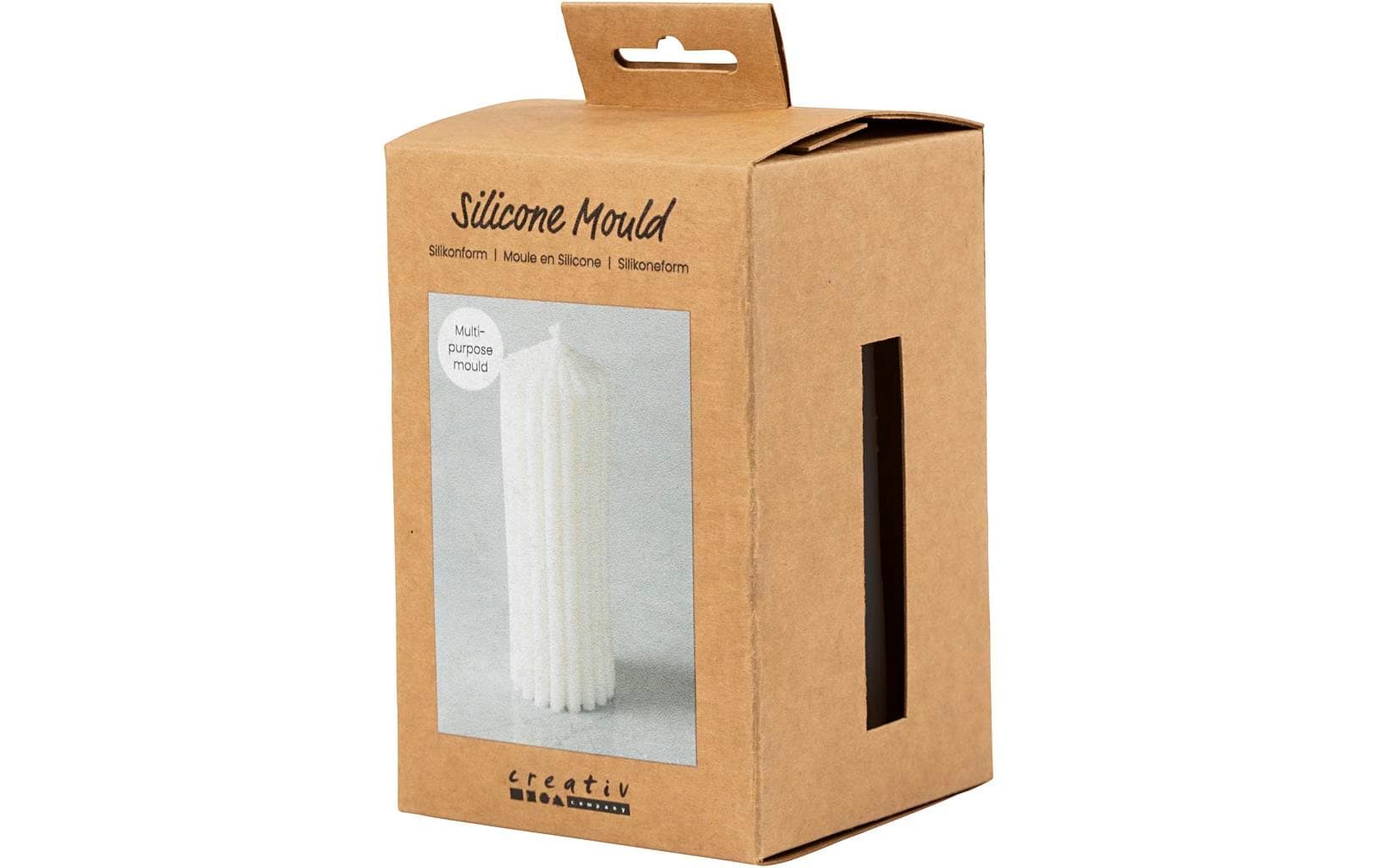 Creativ Company Kerzengiessform Silikon gerippter Zylinder