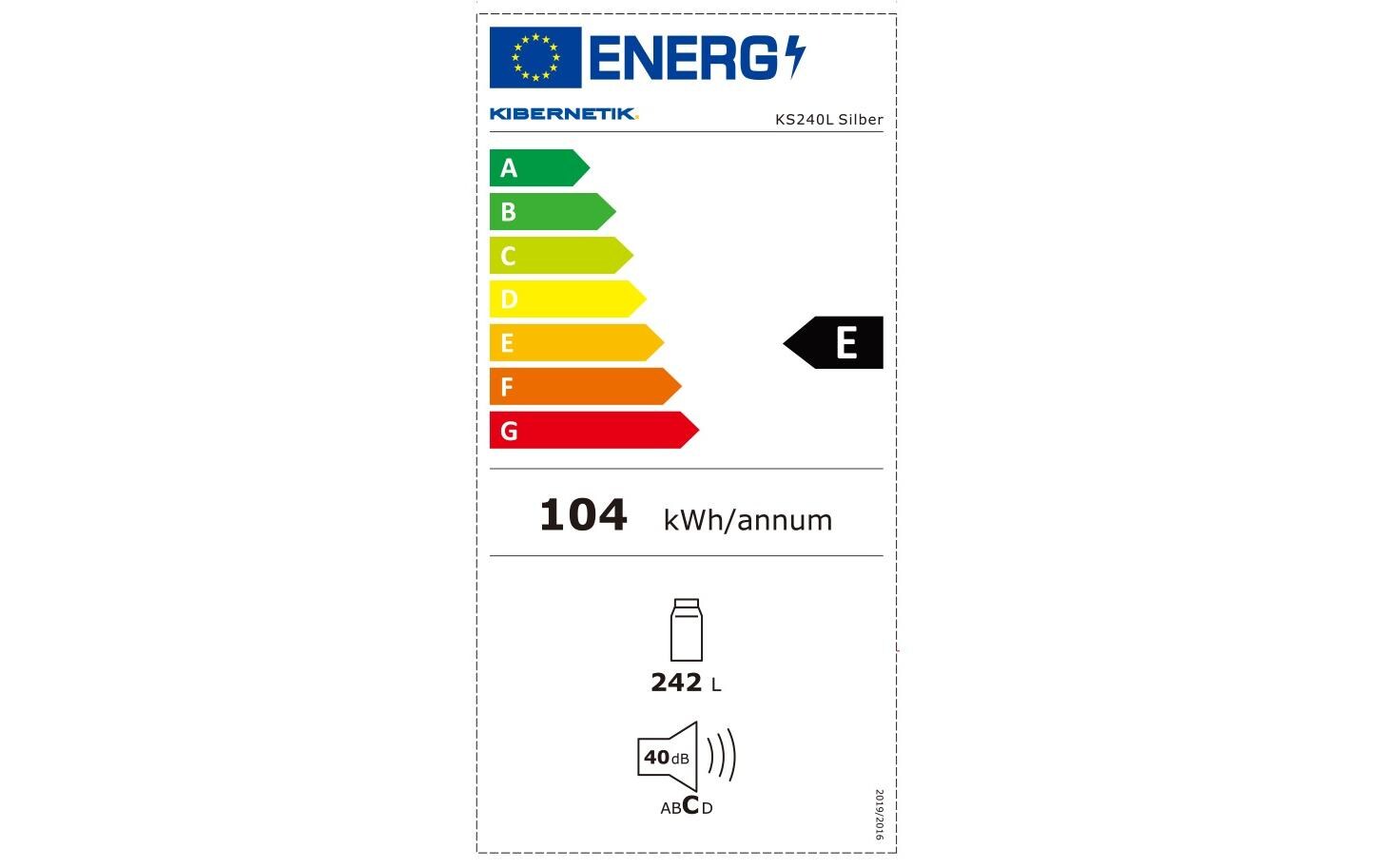 Kibernetik Kühlschrank 109971 Silber, Rechts, Wechselbar