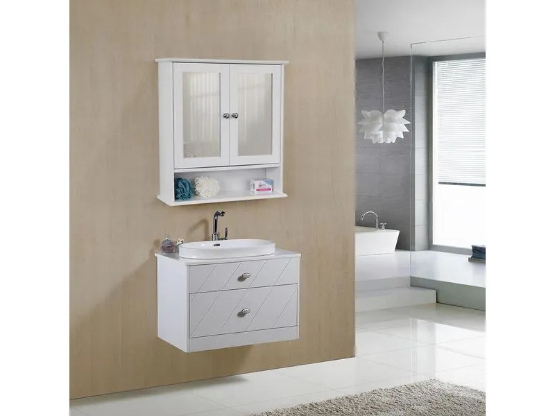 VASAGLE Spiegelkabinett, 56 x 13 x 58 cm, Weiss VASAGLE Spiegelkabinett, 56 x 13 x 58 cm, Weiss