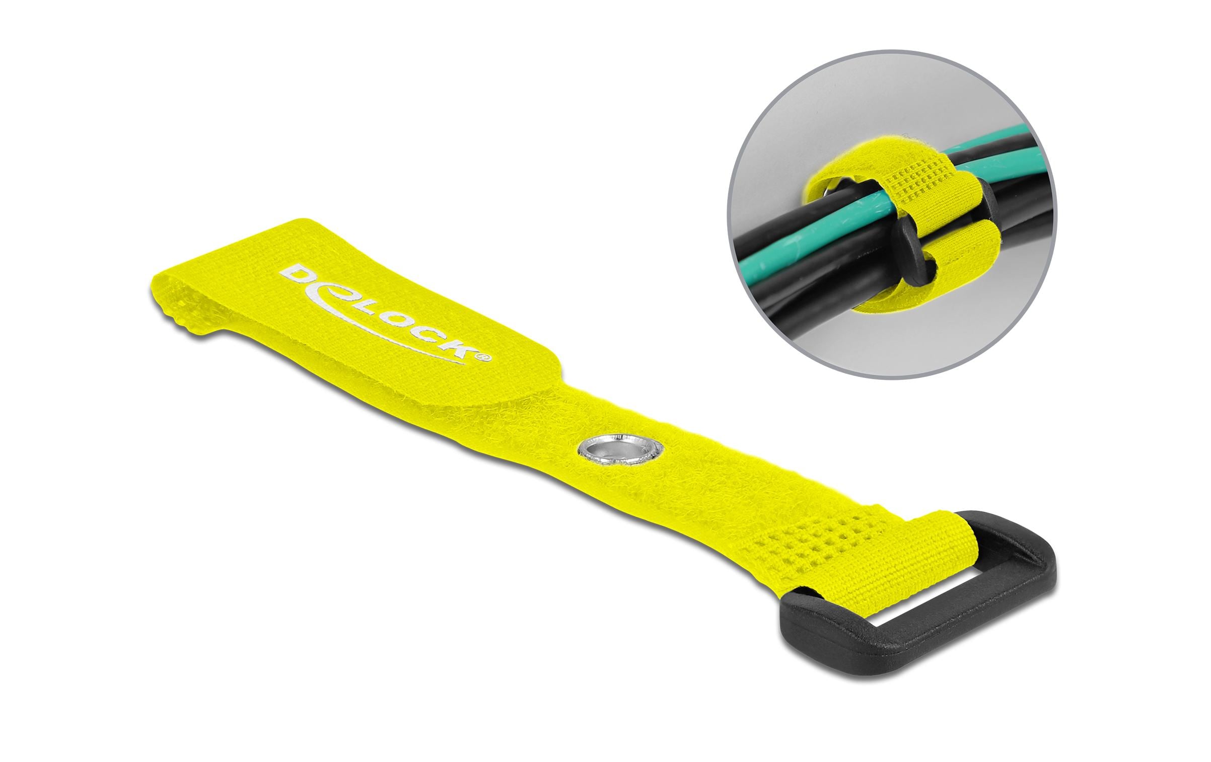 Delock Klettkabelbinder Gelb 150 mm x 20 mm 5 Stück Delock Klettkabelbinder Gelb 150 mm x 20 mm 5 Stück