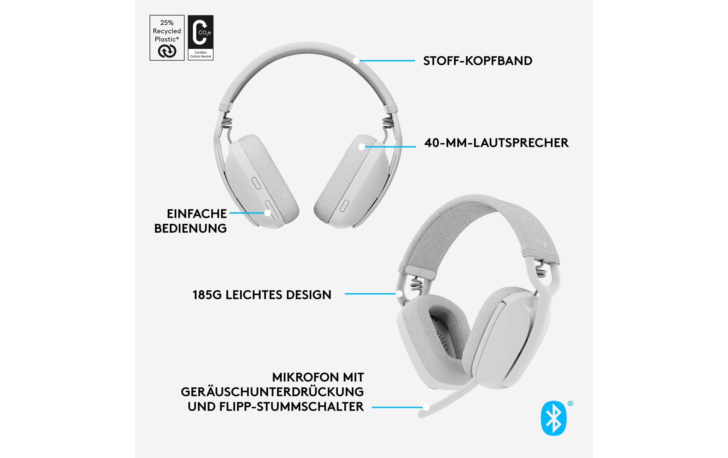 Logitech Headset Zone Vibe 100 Weiss