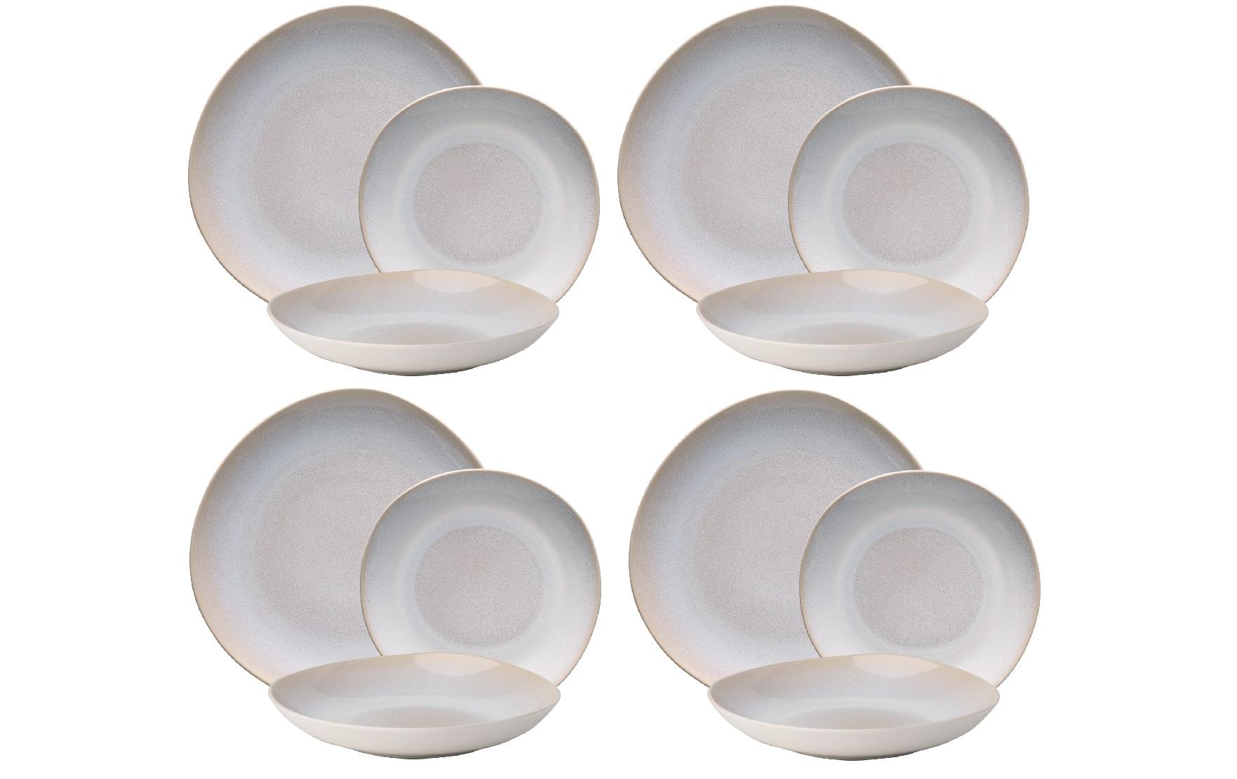 Sola Speise-Service Elements North Organic 1 Stück, Hellgrau