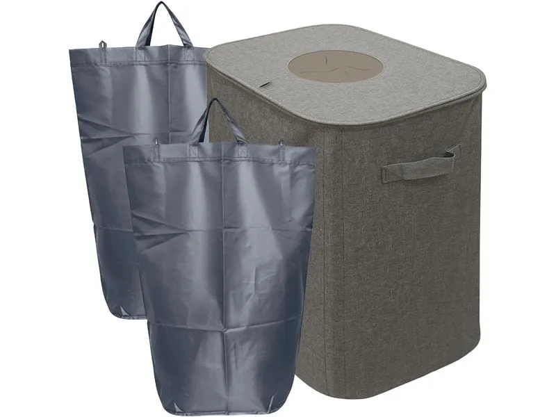 relaxdays Recyclingbehälter 100 L Grau relaxdays Recyclingbehälter 100 L Grau