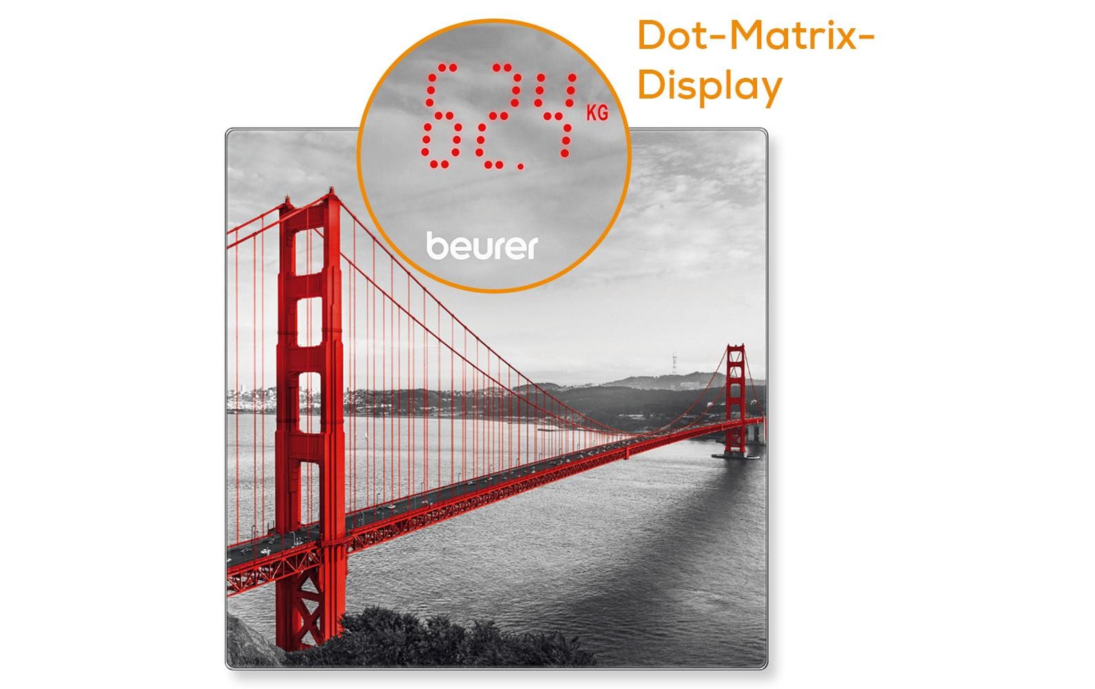 Beurer Personenwaage GS 215 San Francisco Grau; Rot