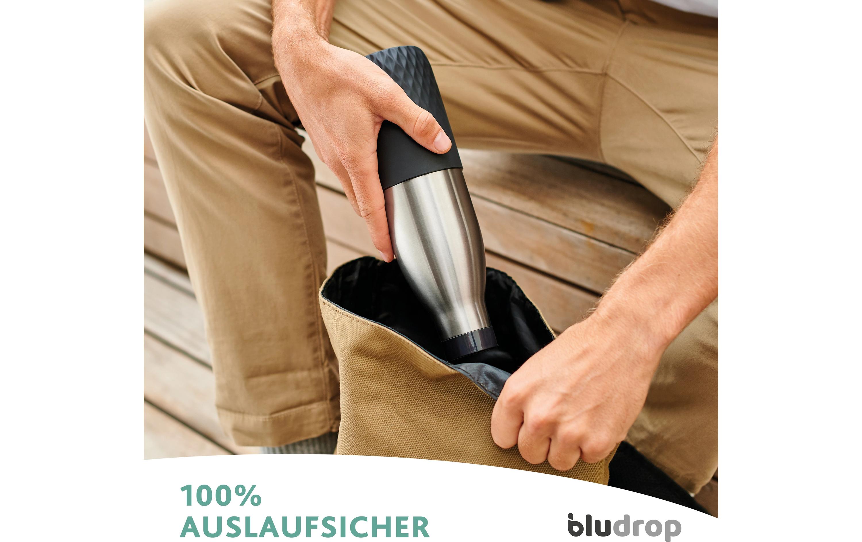 Emsa Trinkflasche Bludrop Sleeve 700 ml, Schwarz