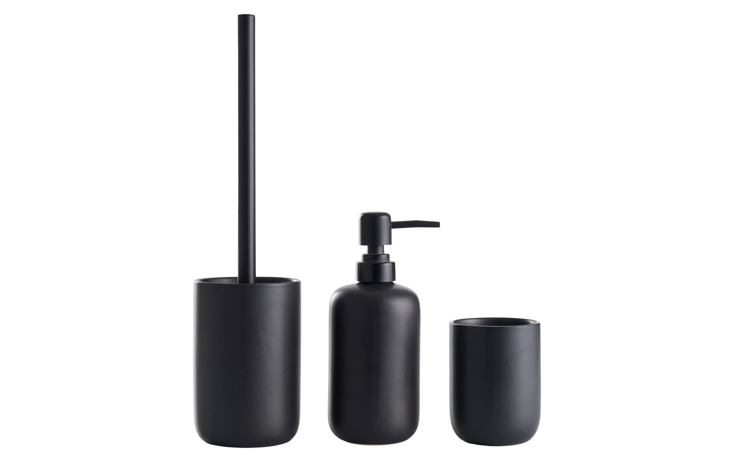 Schou Badezimmer-Set 3-teilig, Schwarz