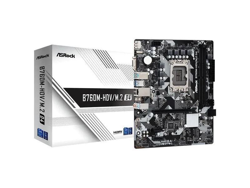 ASRock Mainboard B760M-HDV/M.2 D4 ASRock Mainboard B760M-HDV/M.2 D4