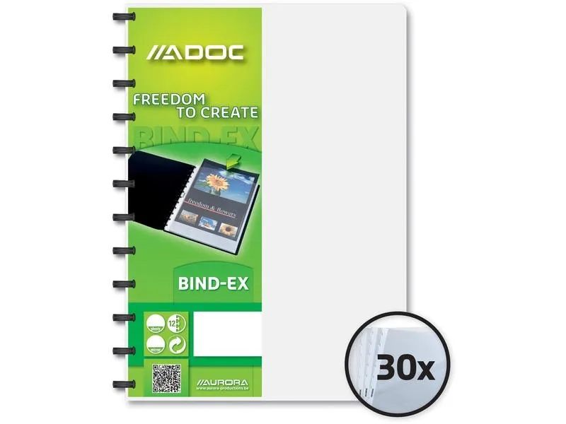 Adoc Sichtbuch Bind-Ex A4, 30 Taschen, Tranpsarent Adoc Sichtbuch Bind-Ex A4, 30 Taschen, Tranpsarent