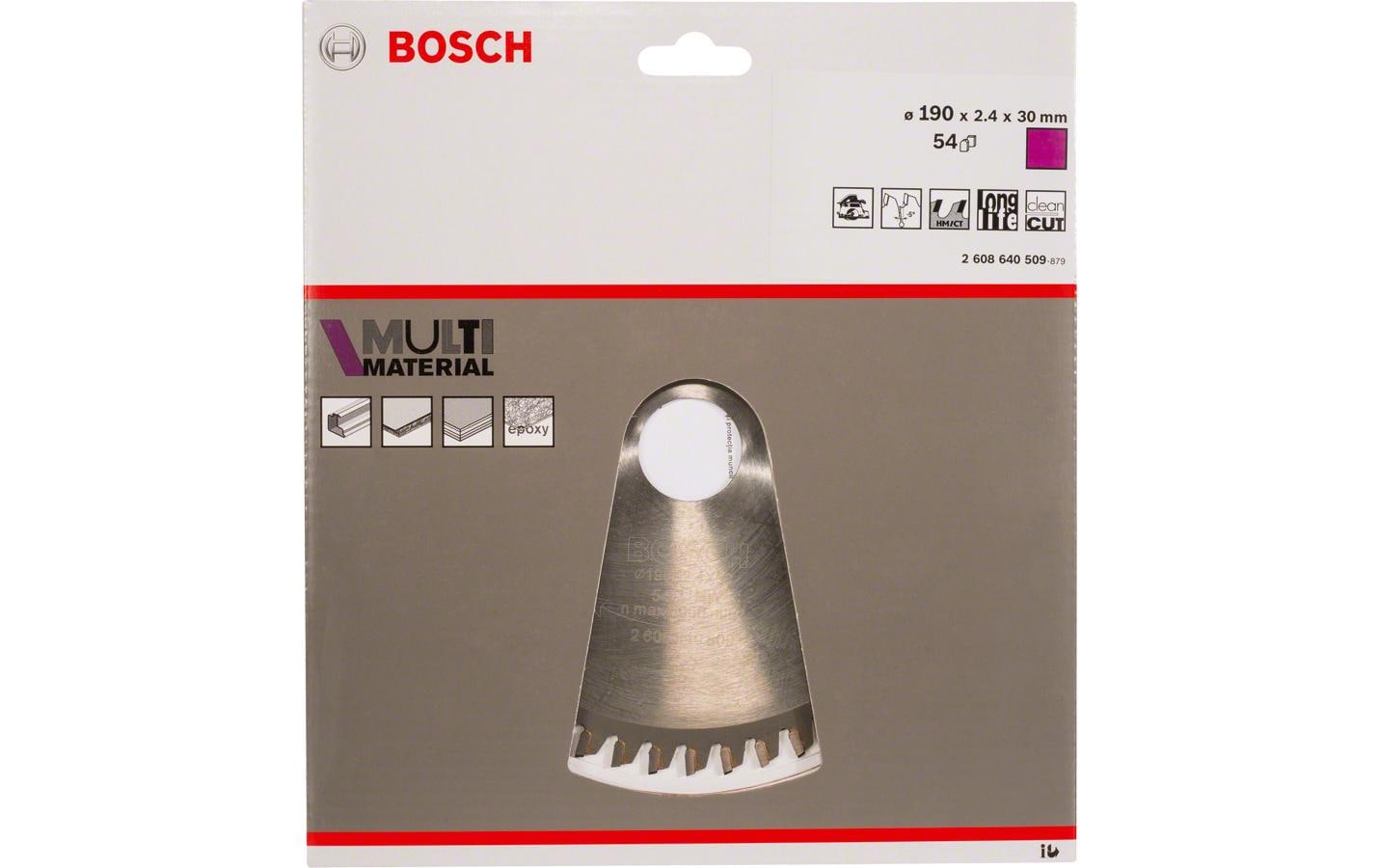 Bosch Professional Kreissägeblatt Multi Material Ø 190 Bosch Professional Kreissägeblatt Multi Material Ø 190