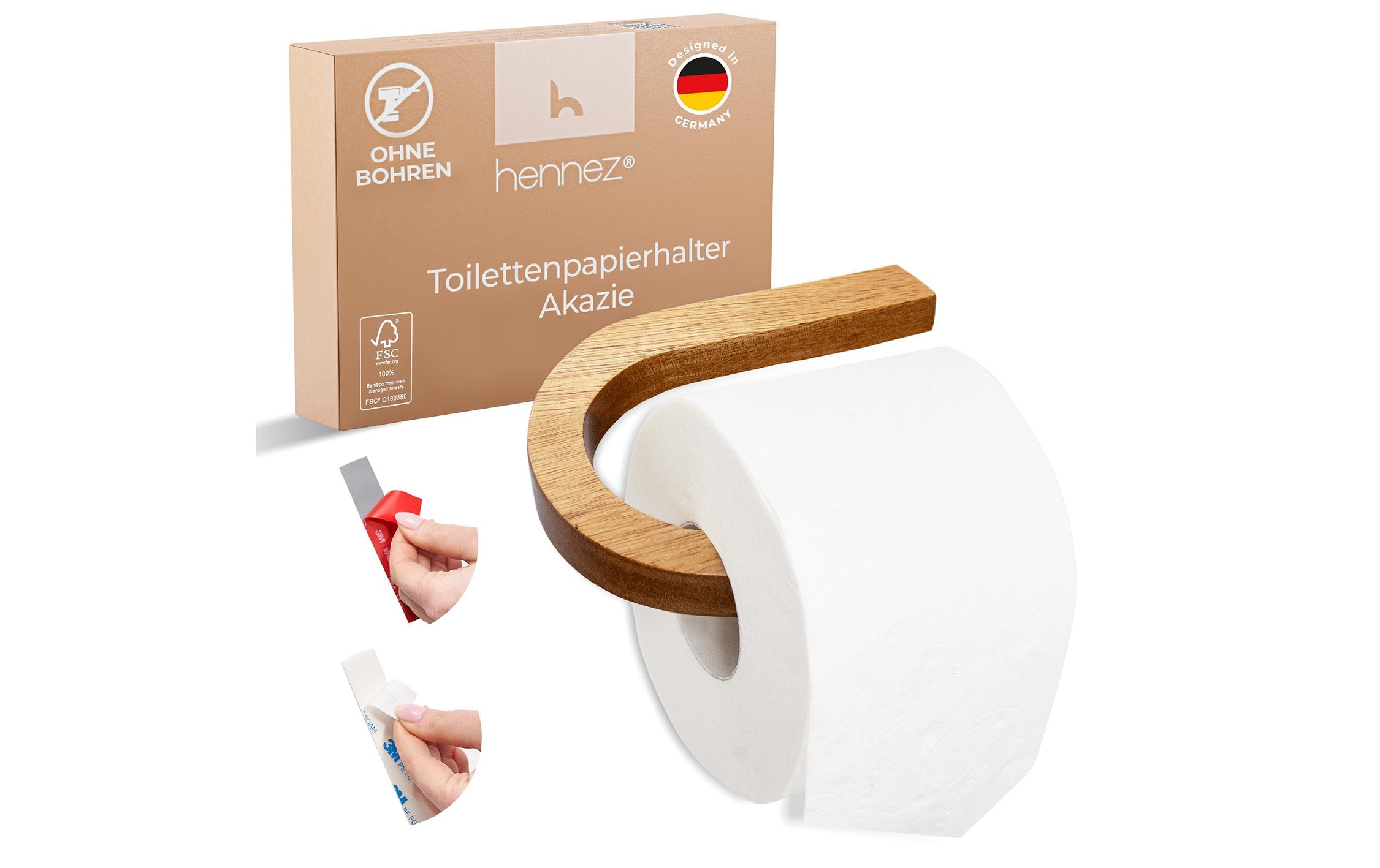 Hennez Toilettenpapierhalter Evan Nature Hennez Toilettenpapierhalter Evan Nature