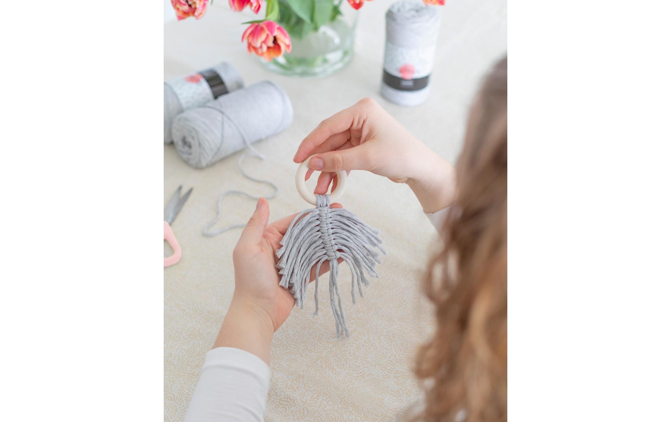 lalana Wolle Carina 200 g, Crème