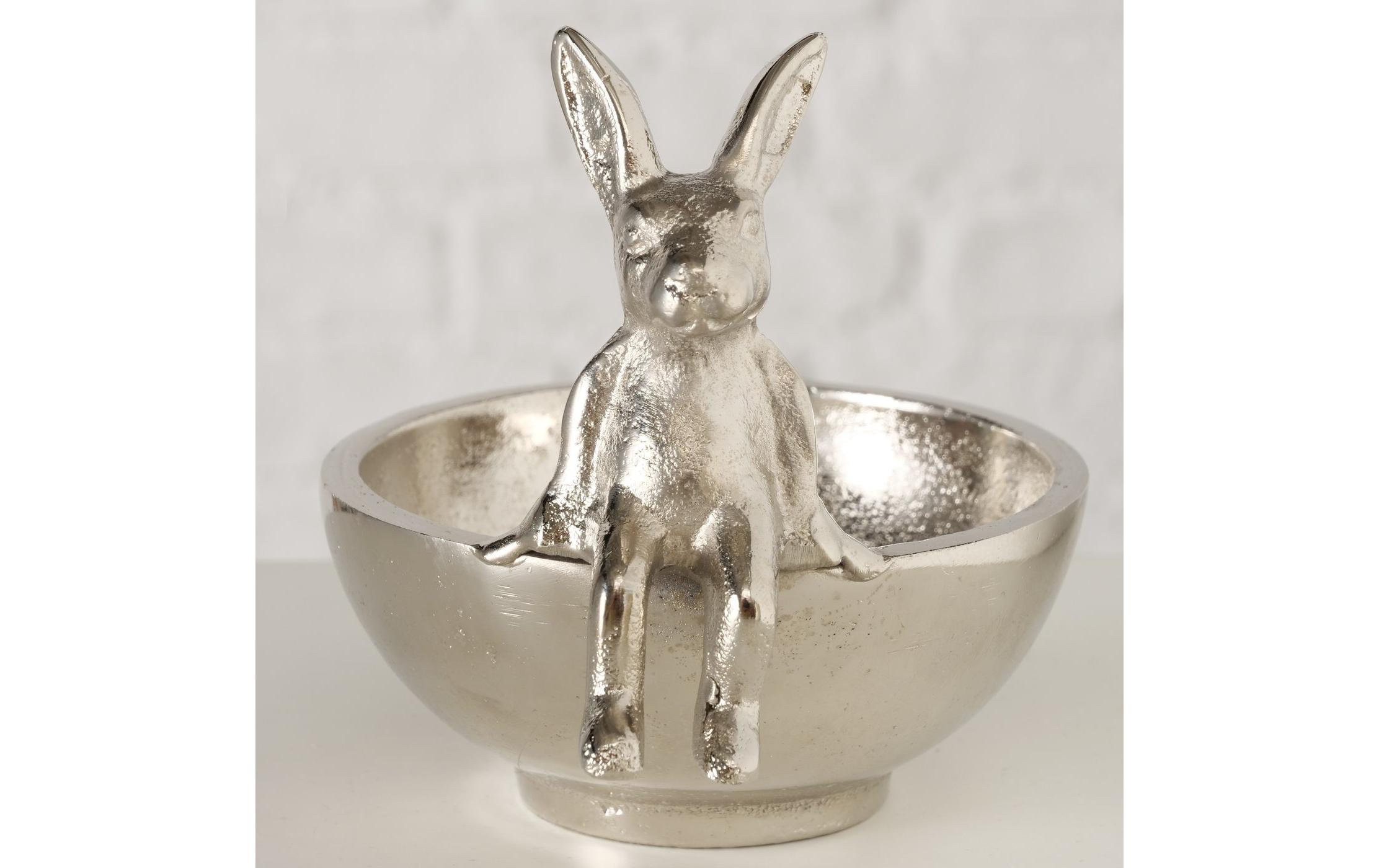 Boltze Schale Ninio 14 x 10.7 x 11.5 cm, Silber