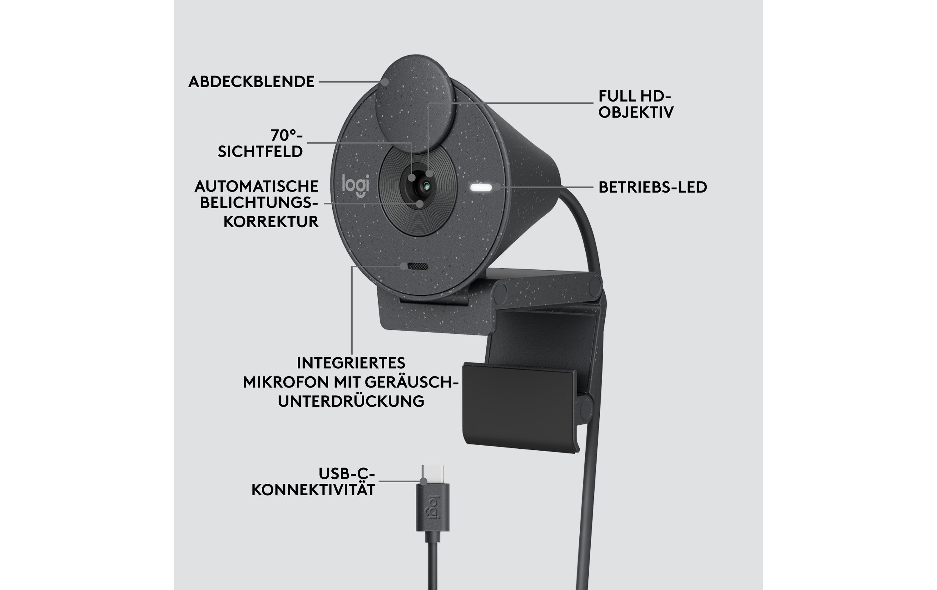 Logitech Webcam Brio 300 Graphite