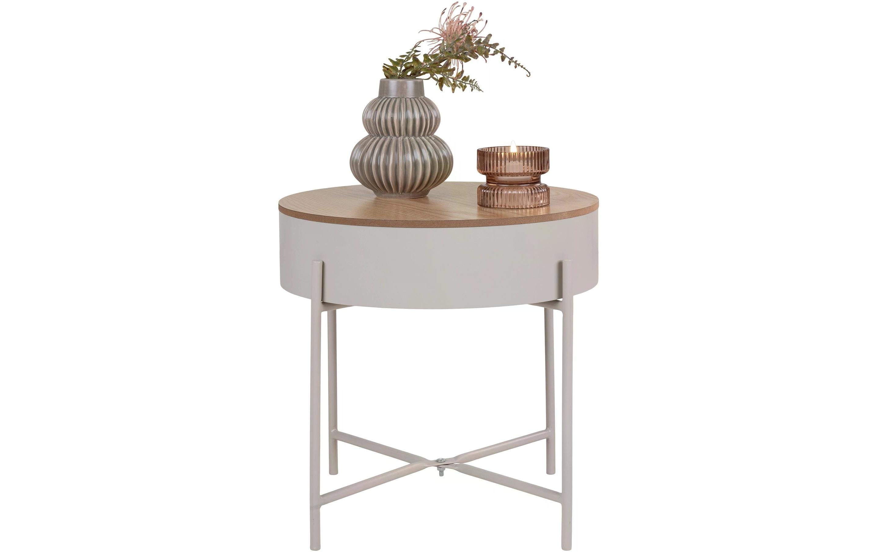 House Nordic Beistelltisch Sisco Beige/Hellgrau