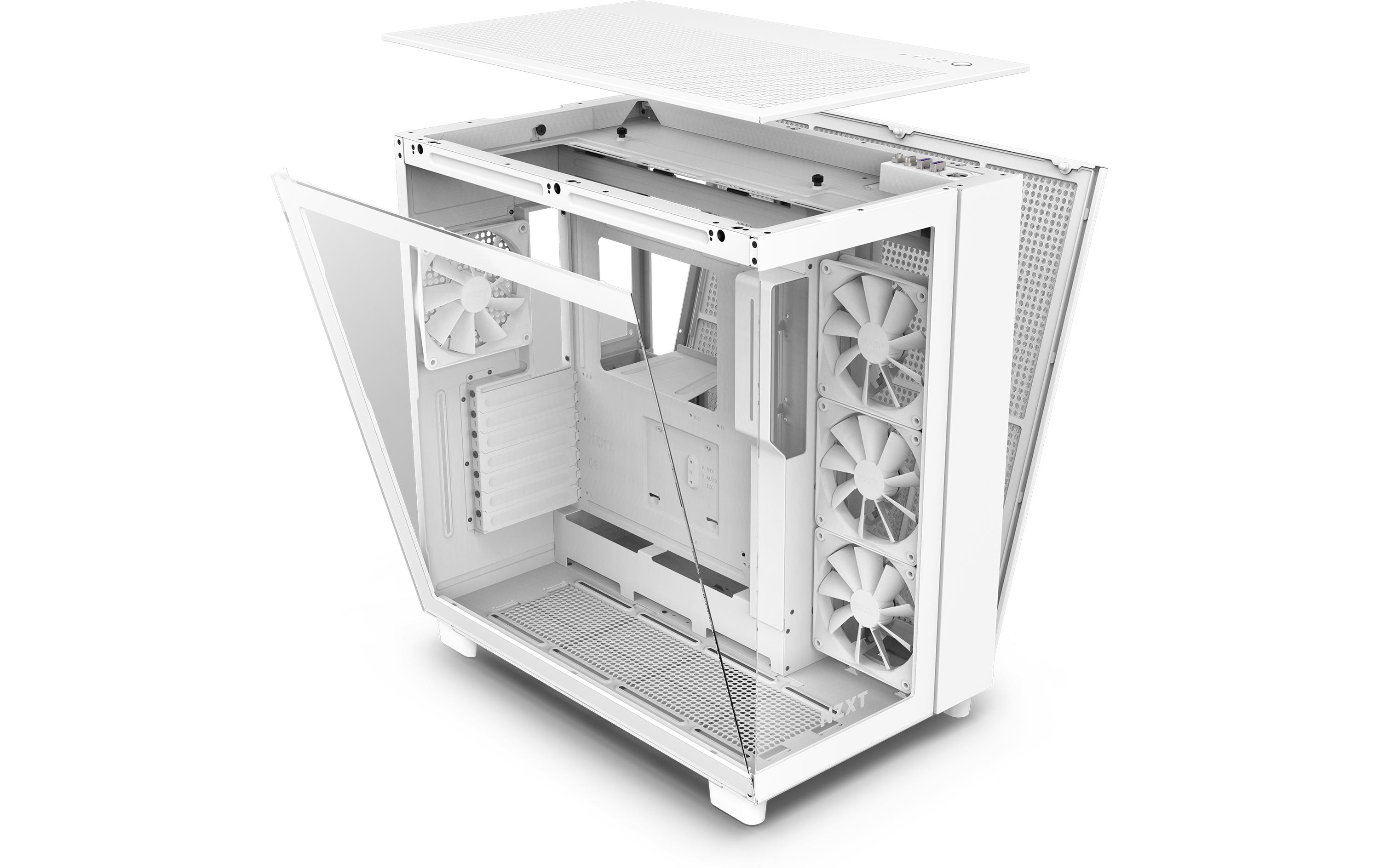 NZXT PC-Gehäuse H9 Flow Weiss matt