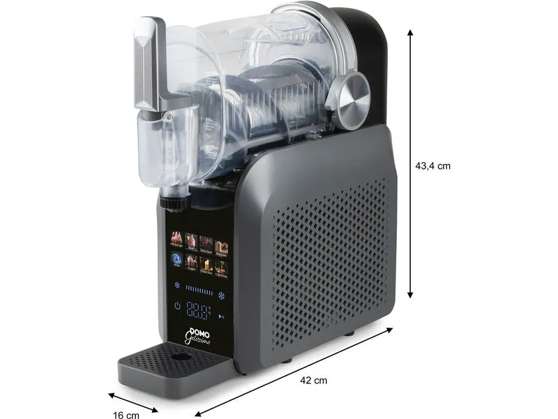 Domo Glacemaschine DO9308I 1.8 l, Schwarz/Silber Domo Glacemaschine DO9308I 1.8 l, Schwarz/Silber