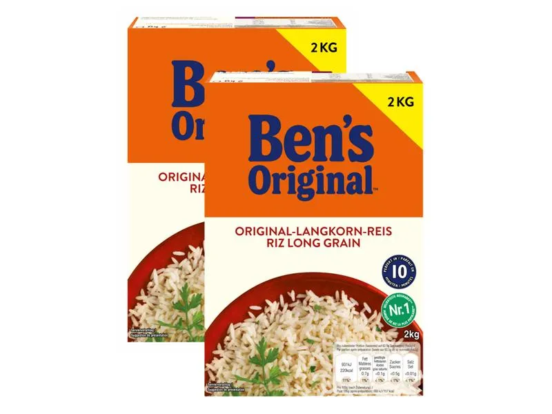 Ben's Original Reis Langkorn 2 x 2 kg