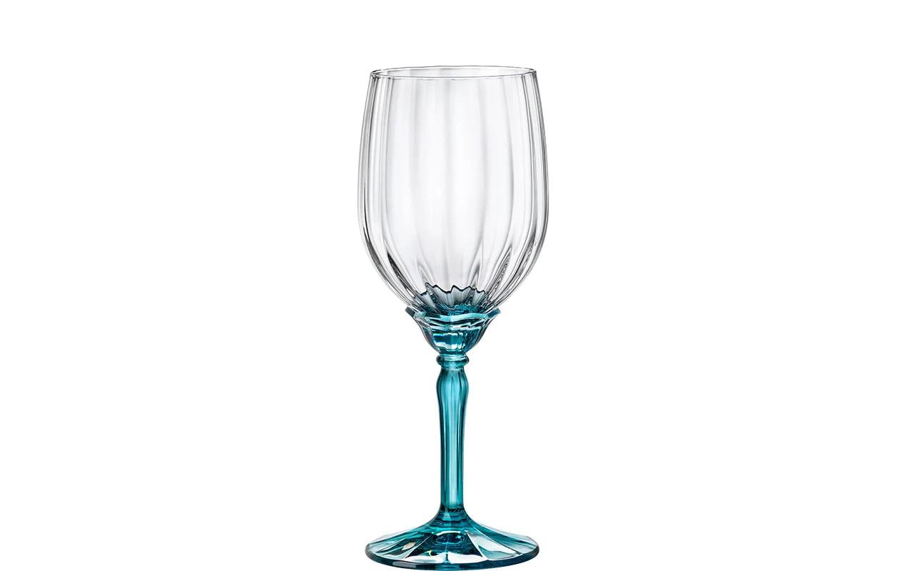 Bormioli Rocco Weissweinglas Florian 380 ml, 6 Stück, Blau
