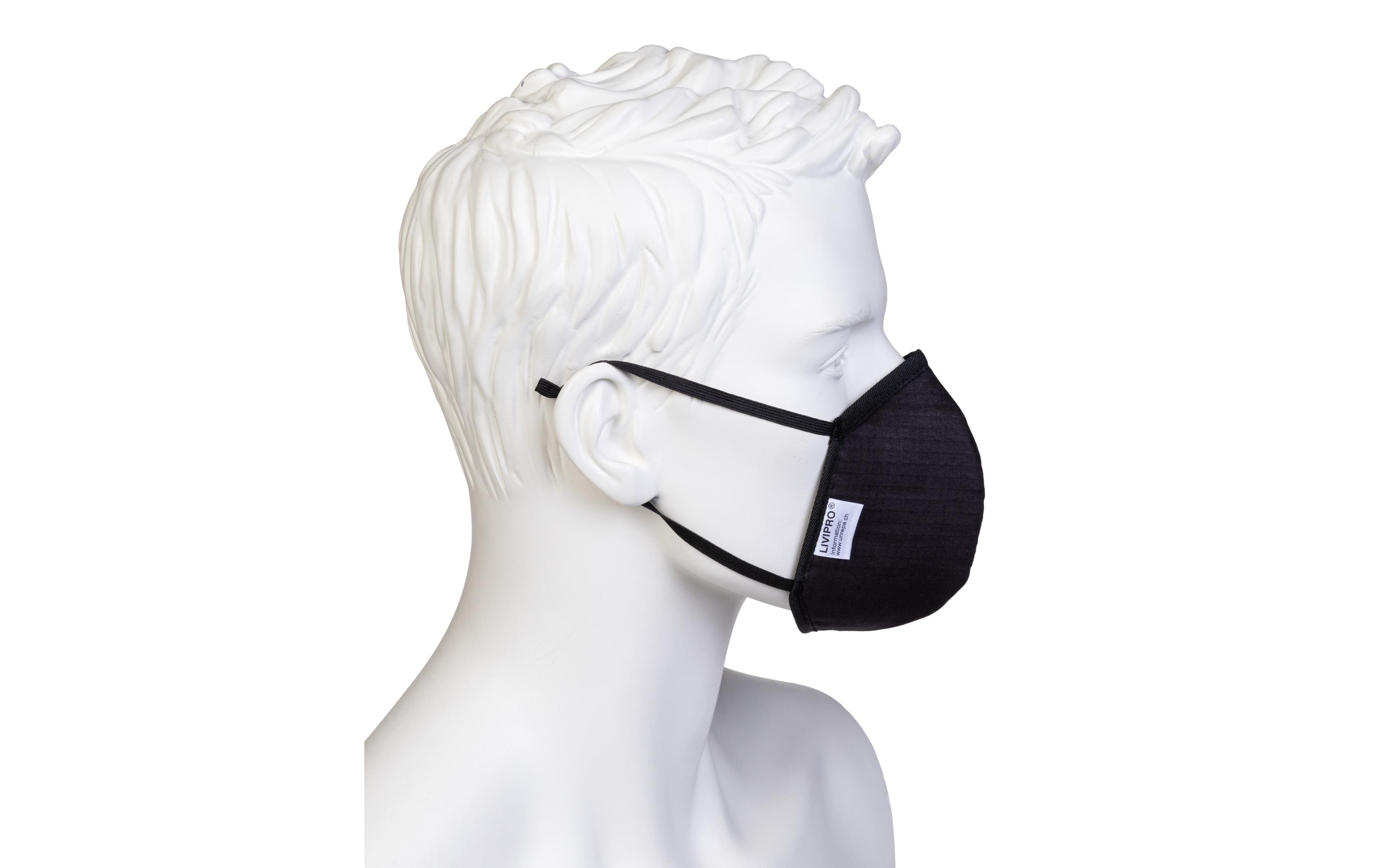 UNREPA Community Stoffmaske LIVIPRO Evolution Gr. S, Schwarz