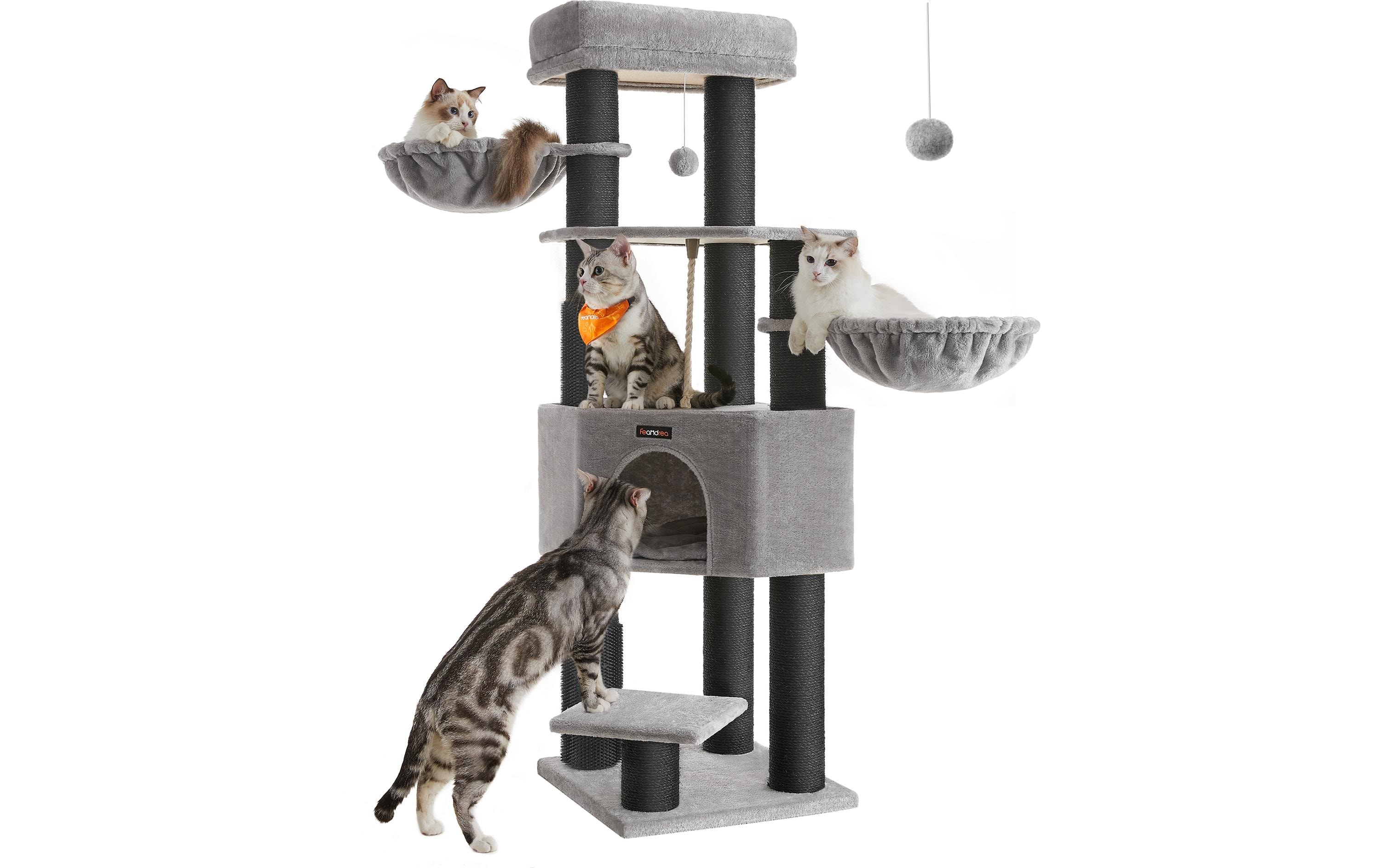 Feandrea Kratzbaum für grosse Katzen 160 cm, Schwarz