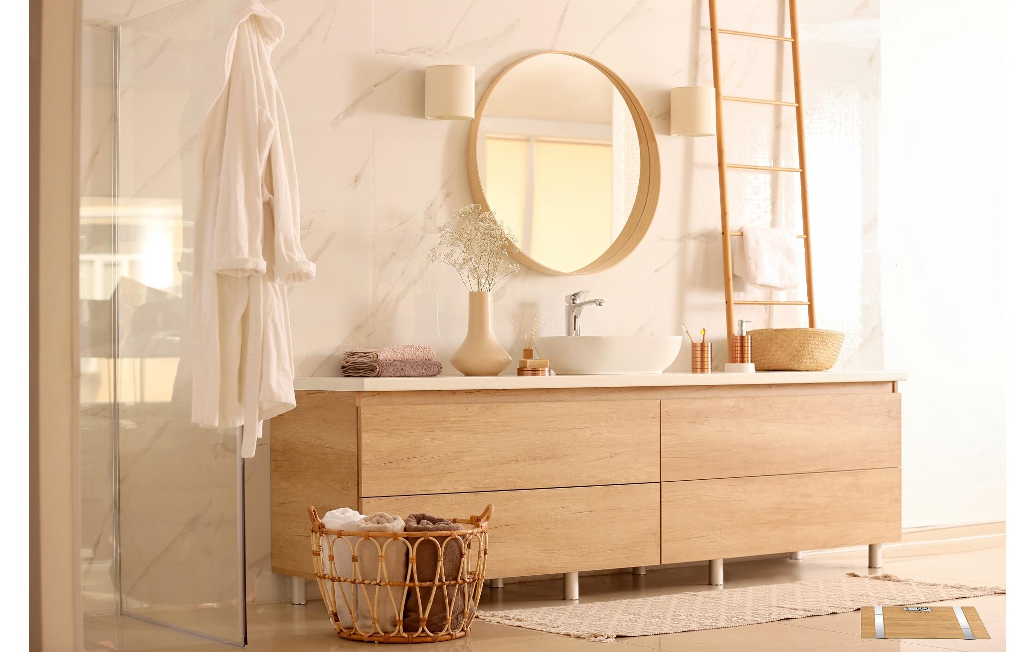 Terraillon Körperanalysewaage Bamboo Fit Braun