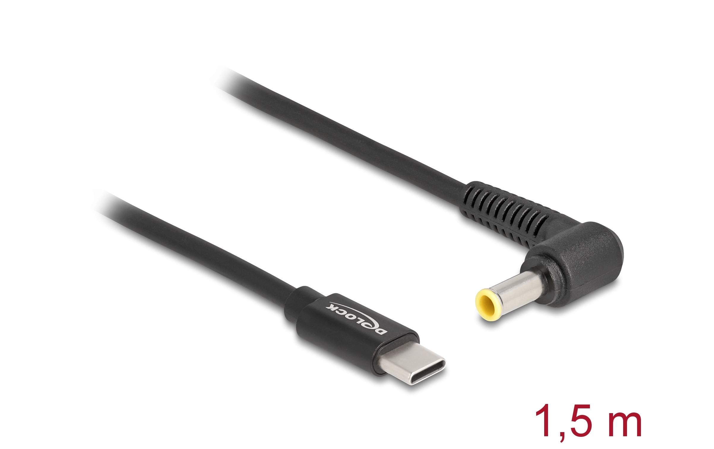 Delock Ladekabel USB-C zu Samsung 5.5 x 3.0 mm Stecker 1.5 m Delock Ladekabel USB-C zu Samsung 5.5 x 3.0 mm Stecker 1.5 m