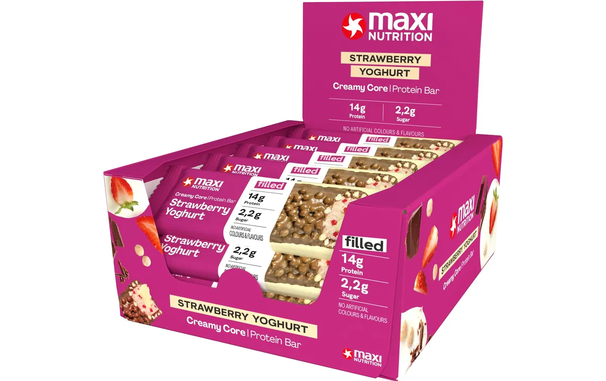 Maxi Nutrition Creamy Core Protein Bar Erdbeere, 12 x 39 g Maxi Nutrition Creamy Core Protein Bar Erdbeere, 12 x 39 g