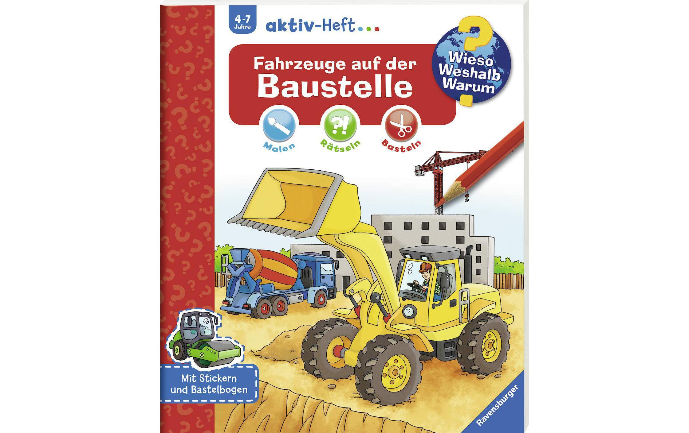 Ravensburger Kinder-Sachbuch WWW aktiv-Heft – Fahrzeuge auf der Baustelle Ravensburger Kinder-Sachbuch WWW aktiv-Heft – Fahrzeuge auf der Baustelle