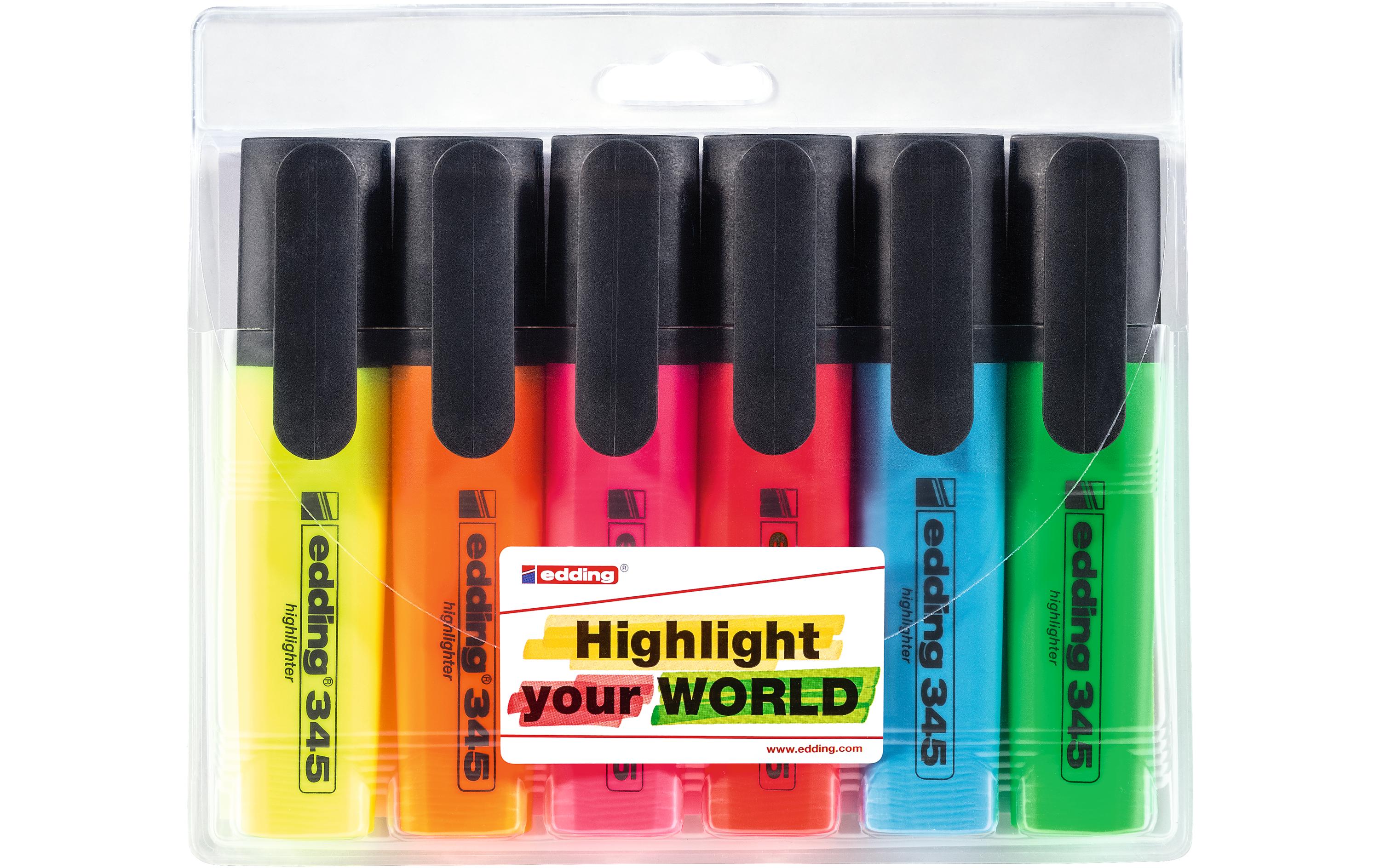 edding Textmarker 345, 6 Stück edding Textmarker 345, 6 Stück