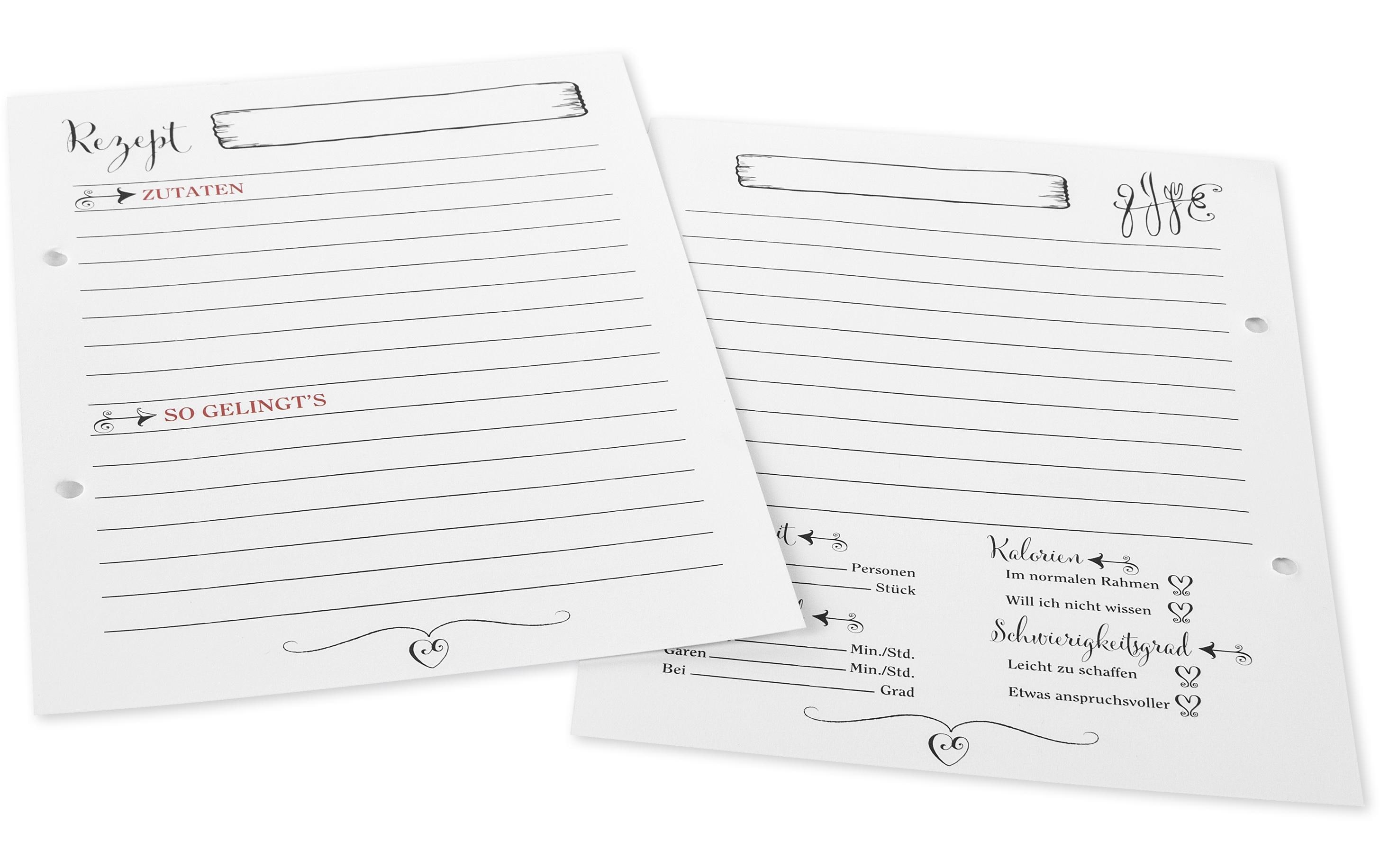 Goldbuch Notizbuch für Rezepte Bon Appetit 21 x 22 cm